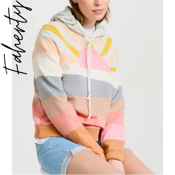Faherty Tops - Faherty M Soleil Island Sunset Hoodie